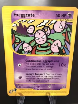 Exeggcute 77/147 Aquapolis Pokemon Card Near Mint Vintage e-Reader WOTC NM - Image 1