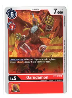 Digimon Card - (NM) Garudamon BT2-015 - Bandai Common - Image 1
