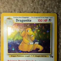 Pokemon TCG Dragonite Fossil Holo Unlimited Rare Card 4/62 - Image 2