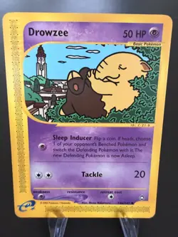 Drowzee (74a) 74A/147 Aquapolis Pokemon Card Near Mint WOTC e-Reader Vintage NM - Image 1
