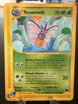 Venomoth 111/144 Skyridge Set Common Pokemon Card Vintage e-Reader WOTC 2003 NM - Image 1