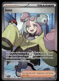 Pokemon Cards Iono 124 Scarlet & Violet Promo Holo Promo NM - Image 1