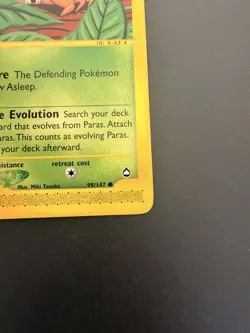 Paras 99/147 Aquapolis Pokemon Card Near Mint Vintage e-Reader Common WOTC NM - Image 5