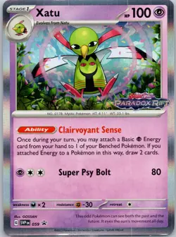 Xatu - (Prerelease) Holo Rare SV: Scarlet & Violet Promo Cards 059 NM - Image 1