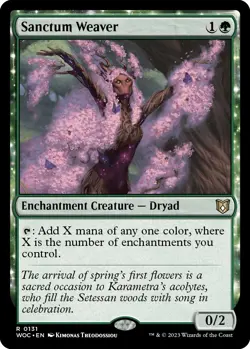 Sanctum Weaver [Wilds of Eldraine Commander] Near Mint - Image 1