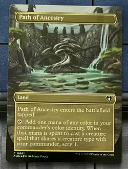 *foil borderless PATH OF ANCESTRY 0661 Commander Masters MTG Magic NM - Image 1