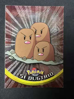 Topps Trading Card Pokemon #51 Dugtrio Holo Rare NM - Image 1