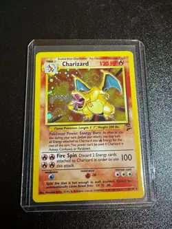 Base Set 2 Charizard Holo *SWIRL* 4/130 Pokemon Card - Image 1