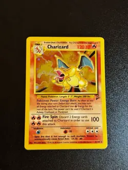 Base Set 2 Charizard Holo *SWIRL* 4/130 Pokemon Card - Image 2