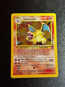 Base Set 2 Charizard Holo *SWIRL* 4/130 Pokemon Card - Image 3