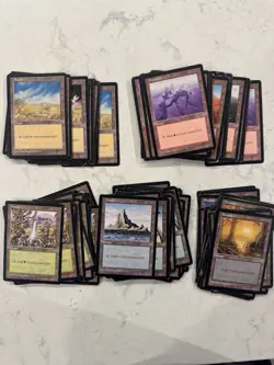 Magic the Gathering MTG Mirage Basic Lands Heavy play/ moderate Play x120 Cards - Image 1