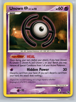 Unown H - 29/106 - Pokemon Great Encounters Non-Holo Card LP - Image 1