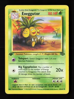 Exeggutor 35/64 Uncommon Jungle Pokemon 1st Edition Moderately Played - Image 1
