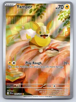 Yamper 099/094 Illustration Rare Phantasmal Flames Pokemon Holo Near Mint - Image 1