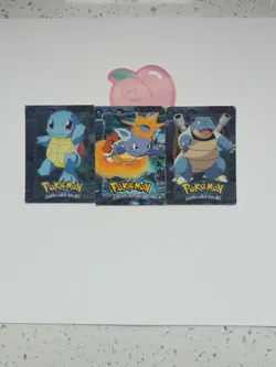 Pokemon Topps Set: Squirtle E7 Holo, Wartortle E8 & Blastoise E9 Holo - Image 1