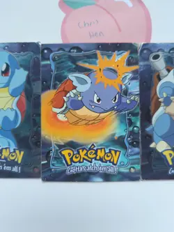 Pokemon Topps Set: Squirtle E7 Holo, Wartortle E8 & Blastoise E9 Holo - Image 3