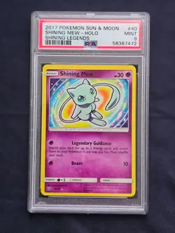 Pokemon Shining Mew Shining Legends Holo Rare #40 PSA 9 Mint - Image 1