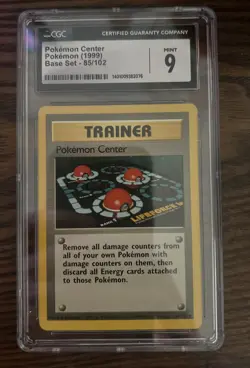 Pokemon Center Base Set 1999 Shadowless Trainer 85/102 CGC 9 Mint - Image 1