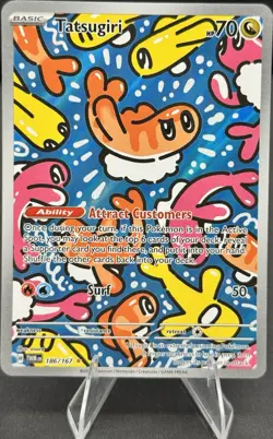 Pokemon TCG Twilight Masquerade Tatsugiri 186/167 Illustration Rare Holo Eng - Image 1