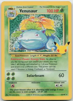 Venusaur 15/102 Celebrations: Classic Collection Pokemon TCG NM - Image 1