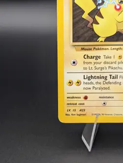 Lt. Surge's Pikachu 81/132 Gym Heroes LP Pokemon 81/132 - Image 2