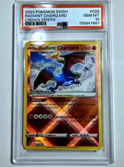 2023 Charizard PSA 10 Pokemon TCG 020/159 Crown Zenith Radiant Holo Gem Mint - Image 1