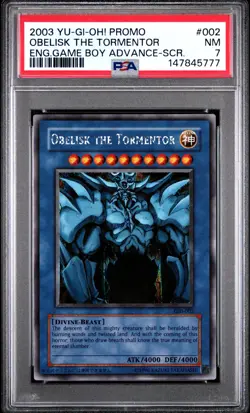 Obelisk The Tormentor GBI-002 Game Boy Secret Rare Promo Yugioh PSA 7 - Image 1