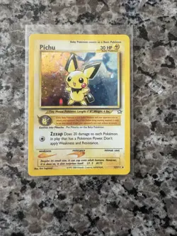Pokemon Pichu TCG Neo Genesis Holo Card 12/111 Unlimited Holo Rare - Image 1