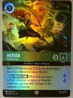 Disney Lorcana Wilds Unknown EN12-Merida Gifted Archer 213/204 Epic - Image 1