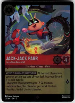 Jack Jack Parr Incredible Potential Foil 121/204 Wilds Unknown Disney Lorcana - Image 1