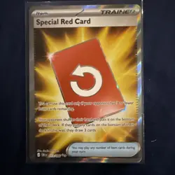 Pokemon Special Red Card Trainer-Item 113/108 (English) Full Art, pack pulled - Image 1