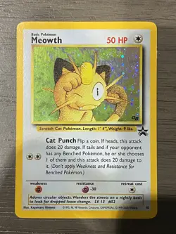 MEOWTH Black Star GameBoy Promo #10 Holo Rare Pokemon Card WOTC GB - Image 5