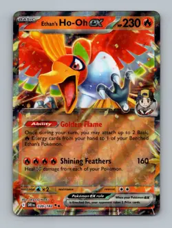 Ethan's Ho-Oh ex 039/182 Double Rare Destined Rivals Pokemon Card Near Mint - Image 1