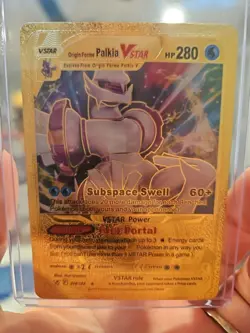 Origin Forme Palkia Vstar Gold Foil Fan Art Collector Pokemon Card 208/189... - Image 1