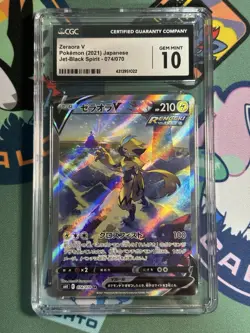 ✨✨✨ CGC 10 Zeraora V 074/070 2021 Jet-Black Spirit Japanese Pokemon Card - Image 1