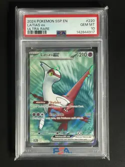 2024 Pokemon Surging Sparks Latias EX #220 Ultra Rare PSA 10 Card GEM MINT - Image 2