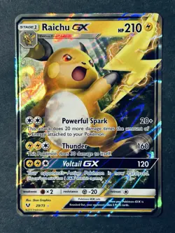 Raichu GX 29/73 Shining Legends Ultra Rare Pokemon Card - Image 1