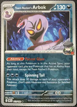 Team Rocket's Arbok 113/182 Sv10: Destined Rivals Reverse Holo - Pokemon Card - Image 1