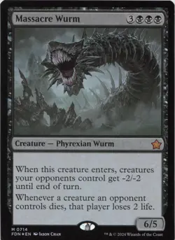 Massacre Wurm - FOIL - M Foundations 714 - MTG - Image 1