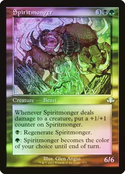 Magic The Gathering MTG SPIRITMONGER RETRO FRAME FOIL Dominaria Remastered NM - Image 1