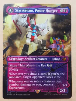 1x SHATTERED GLASS STARSCREAM, POWER HUNGRY - Transformers - MTG - Magic - Image 1