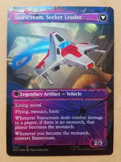 1x SHATTERED GLASS STARSCREAM, POWER HUNGRY - Transformers - MTG - Magic - Image 2