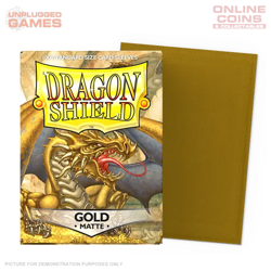 Dragon Shield 100 Standard Size Card Sleeves - Matte Gold - Image 1