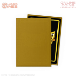 Dragon Shield 100 Standard Size Card Sleeves - Matte Gold - Image 2