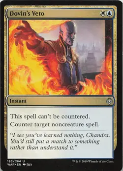 Dovin's Veto U War of the Spark 193 - LP MTG - Image 1