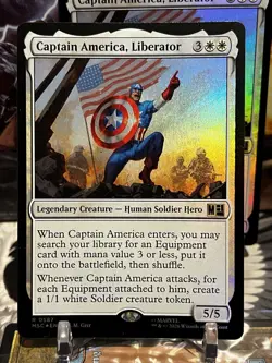 Captain America, Liberator ✨FOIL✨[Marvel Super Heroes] MTG - Image 1