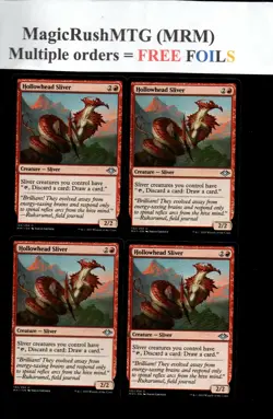 MRM ENGLISH 4x Hollowhead Sliver - SlivoCde C tCte creuse MTG magic MH1 - Image 1