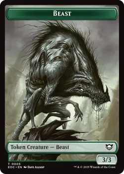MTG Edge of Eternities Commander - Insect 1/1 & Beast 3/3 [Token] - Image 2