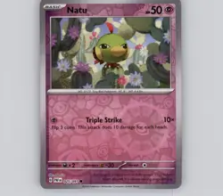 Natu 025/091 Reverse Holo C Paldean Fates NM Pokemon - Image 1