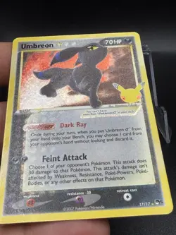 Pokemon TCG Umbreon Gold Star 17/17 Celebrations Classic Collection NM HC3 - Image 2